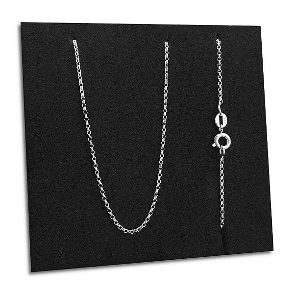 Corrente Feminina Elos Portugueses 45cm Prata 925 Legítima
