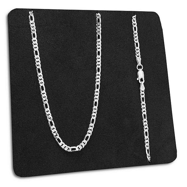 Corrente 3x1 3mm De Prata 925 Legítima Maciça Italiana Original