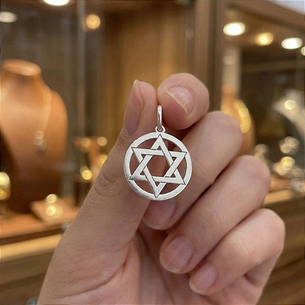 Pingente Estrela de Davi Prata 925 Original Legítima Maciça