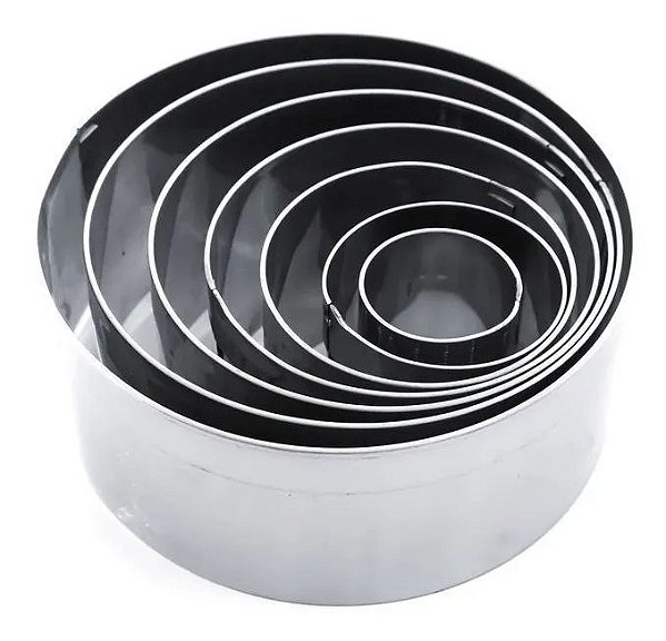 Jogo Aro Cortador Redondo com 7 Peças ( Inox)