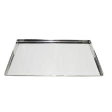 Bandeja Canto Liso 35 x 25 x 2 ( Inox)