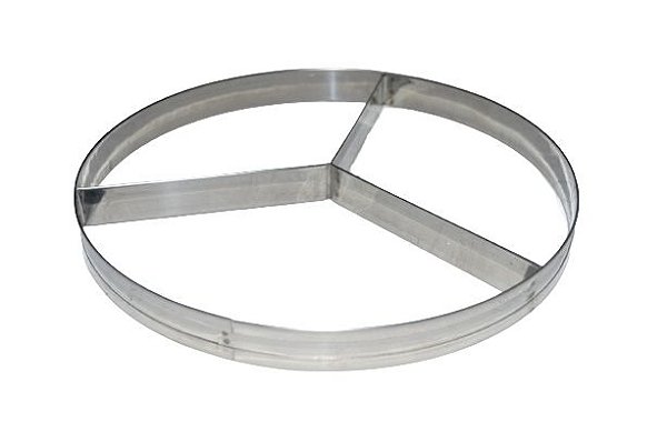 Aro Modelador Pizza  35 cm 3 Divisões