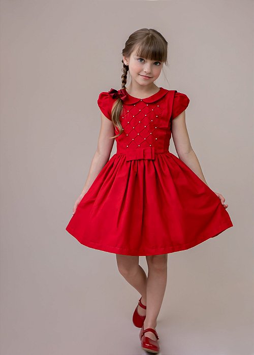 Vestido Infantil Vermelho