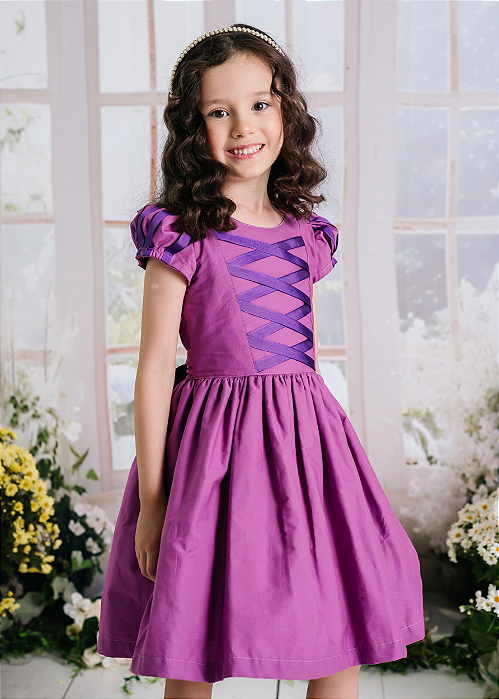 Vestido Infantil Rapunzel