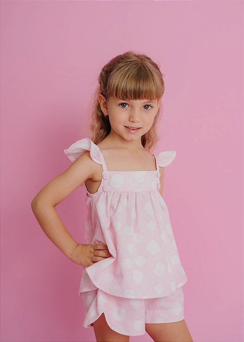 Conjunto Infantil Bolas Rosa