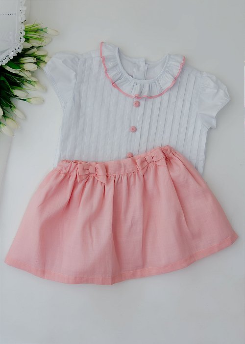 Conjunto de Saia Infantil Rosa
