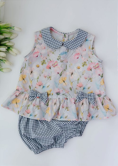 Conjunto Bebê Floral Candy Color