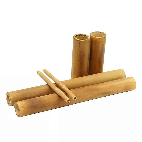 Kit Bambu Rolo Massageador Bambuterapia 6 Peças