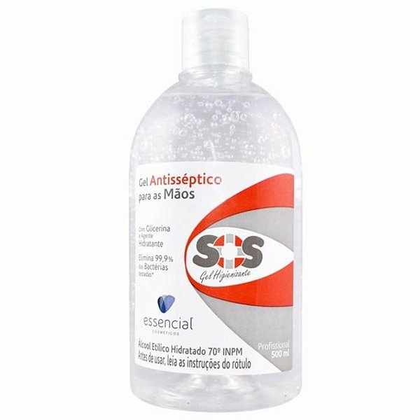 álcool gel 70 antisséptico 500ml com Hidratante Opticare® - Higiclear