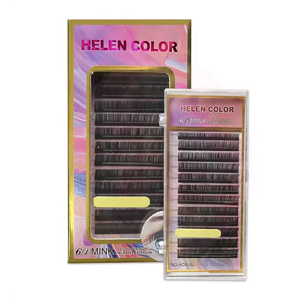Cílios Fio a Fio 6D Mink Mix Helen Color