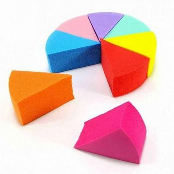 Esponja Maquiagem Queijinho 8 Pedaços Coloridos