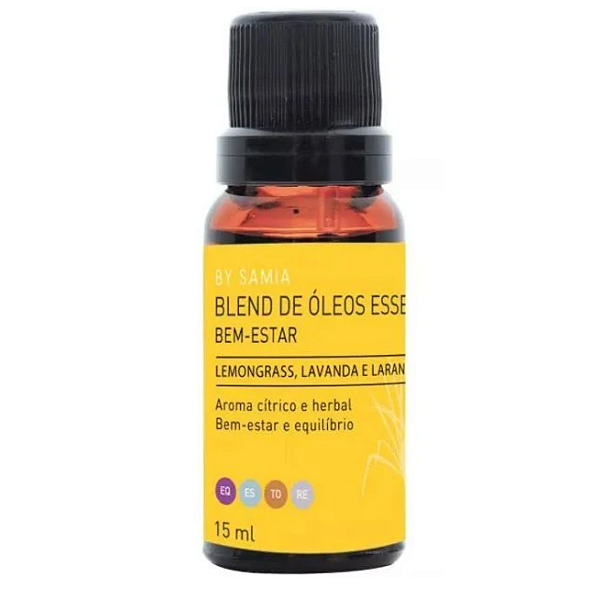 Blend Óleos Bem Estar 15ml Lemongrass, Lavanda e Laranja By Samia