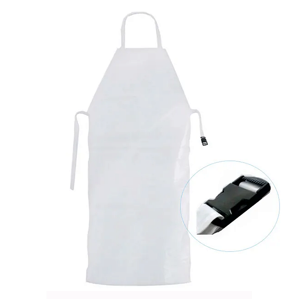 Avental Pvc Forrado Plus Branco C/ Engate 1,20x0,65M