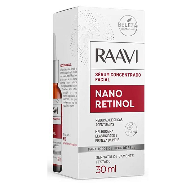 Sérum Facial Concentrado Nano Retinol Raavi 30ml