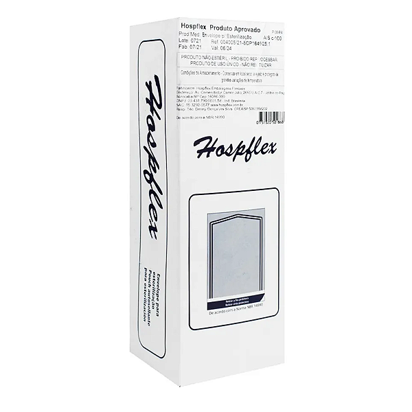 Envelope Para Esterilização 9x26 200un Hospflex
