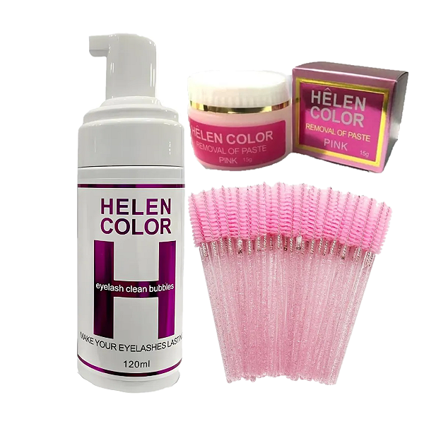 Kit Limpeza e Remoção Extensão de Cílios e Brinde Gel 100ml