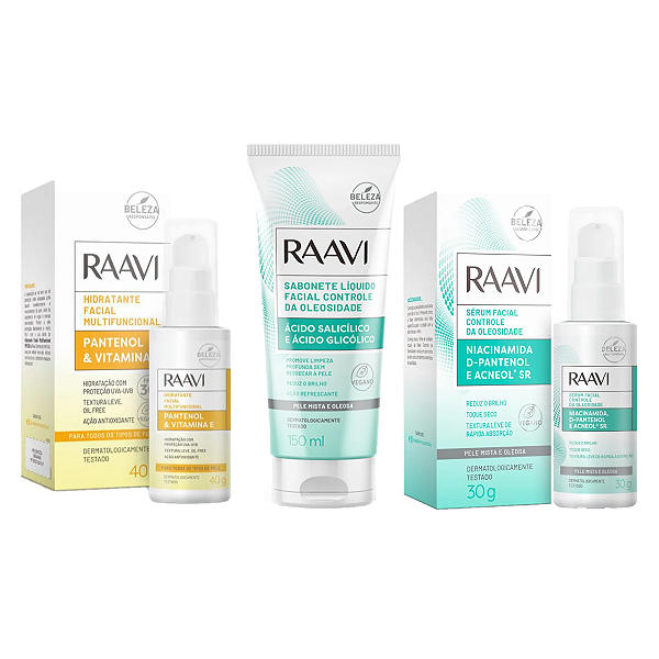 Kit Peles Oleosas E Mistas Vegano Raavi