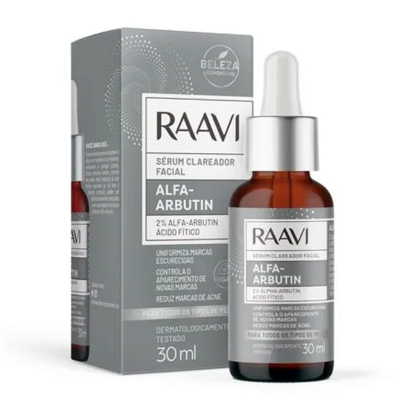 Sérum Clareador Facial Alfa-Arbutin 30ml Raavi