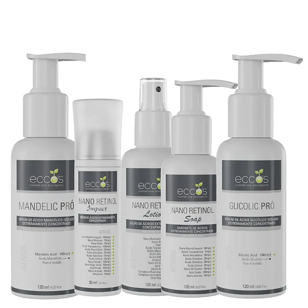 Kit Clareamento Peeling Profissional 5 Itens Eccos Brinde Gel 100ml