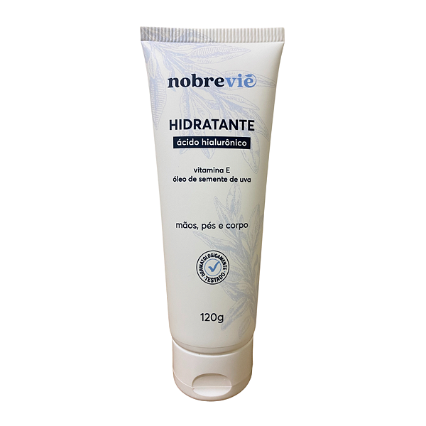 Hidratante Ácido Hialurônico 120g Mãos Pés Corpo Nobrevie