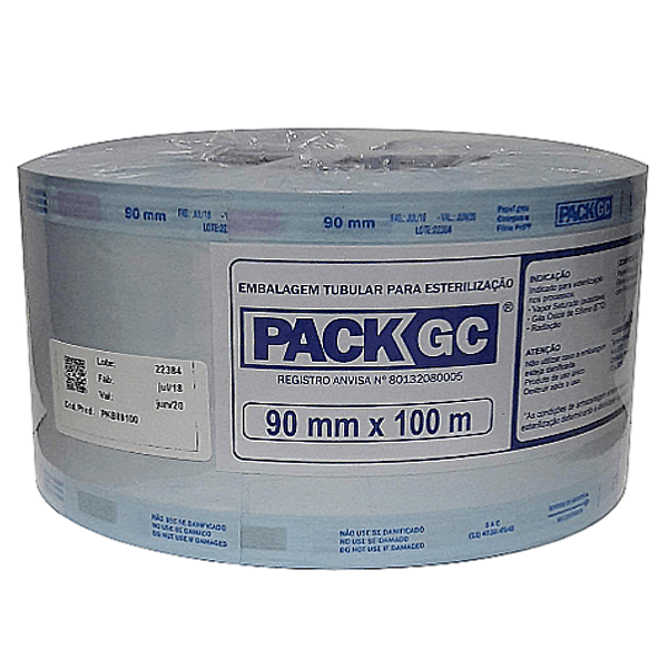 Embalagem Auto Selante Tubular Esterilização 90mmx100 PackGC