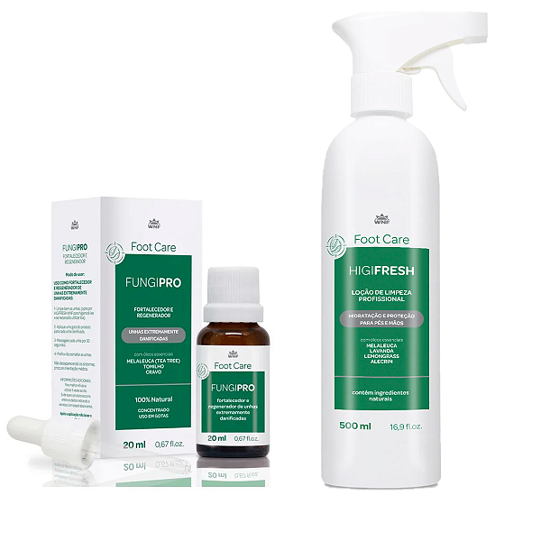 Kit Higienizador HigiFresh Fortalecedor FungiPro Pé Unhas WNF