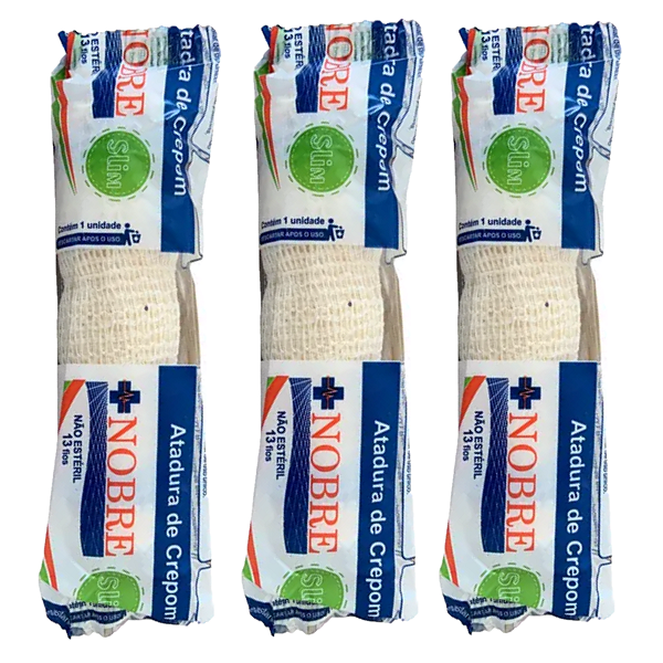 Atadura Crepom 20cm Nobre 13 Fios 3 Unidades