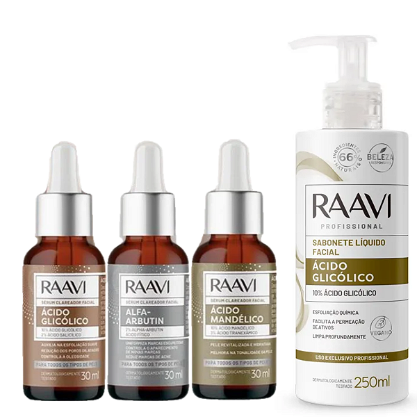 Kit Clareador Ácidos Facial Raavi