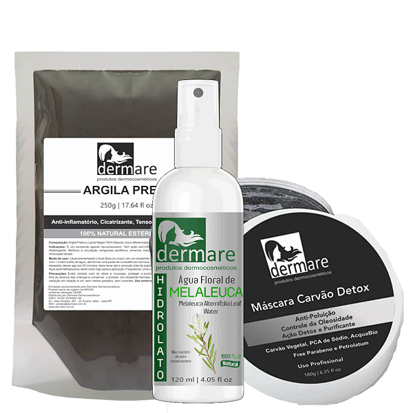 Kit Desintoxicante Detox Corporal e Facial Dermare