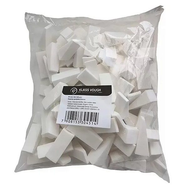 Esponja Queijinho Branca Klass Vough 100uni