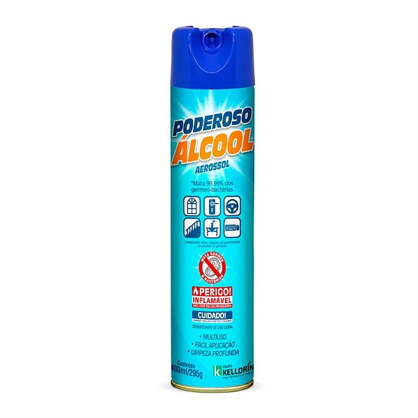 Poderoso Álcool Aerossol 400ml Kelldrin