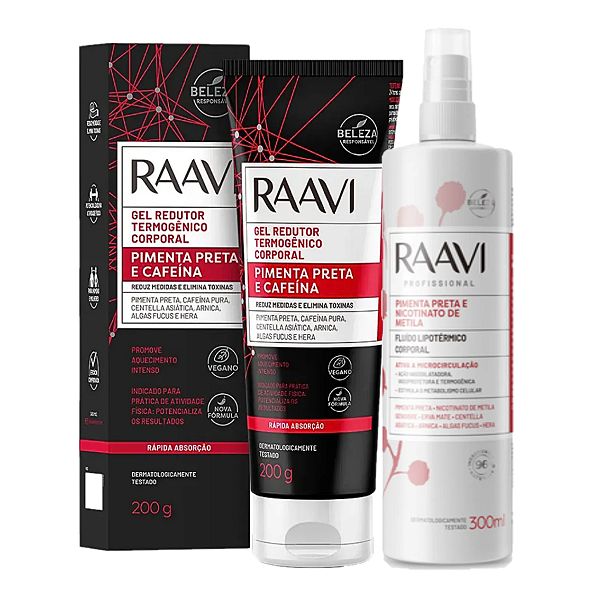 Kit Pimenta Preta Redução Medidas Raavi