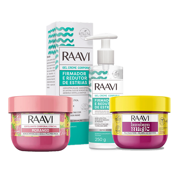 Kit Firmador Coxas Glúteos Antiestrias Corporal Raavi