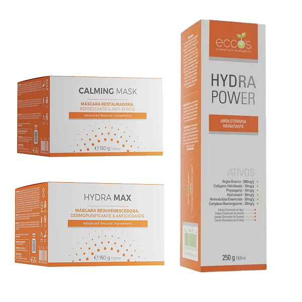Kit Máscaras Rejuvenescedora Restauradora Hidratante Eccos