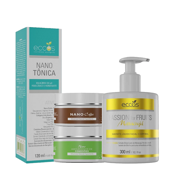 Kit Essenciais Limpeza De Pele Eccos