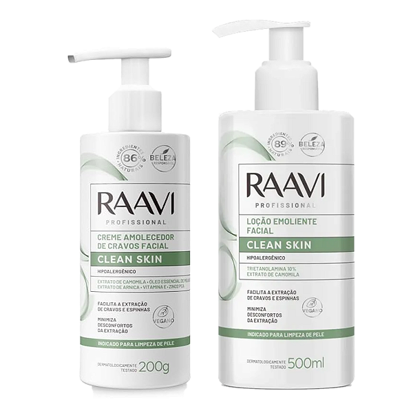 Kit Emoliente Líquido e Creme Hipoalergênico Raavi