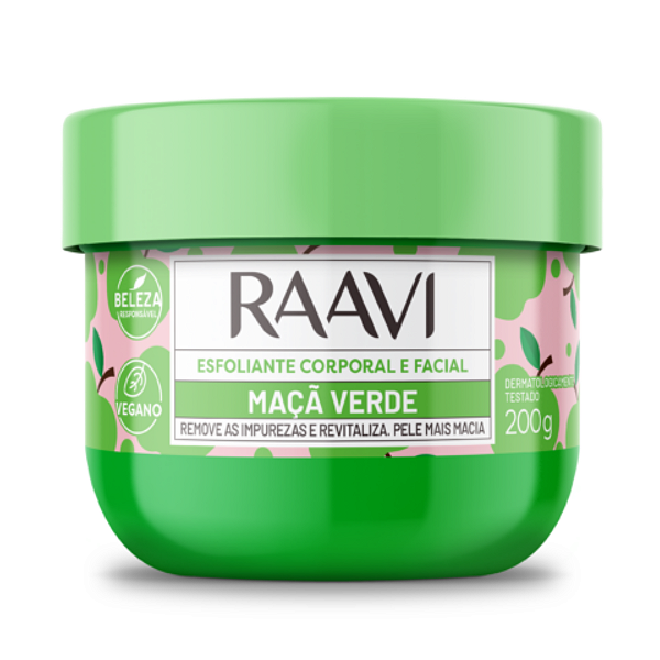 Esfoliante Corporal Maça Verde 200g Raavi