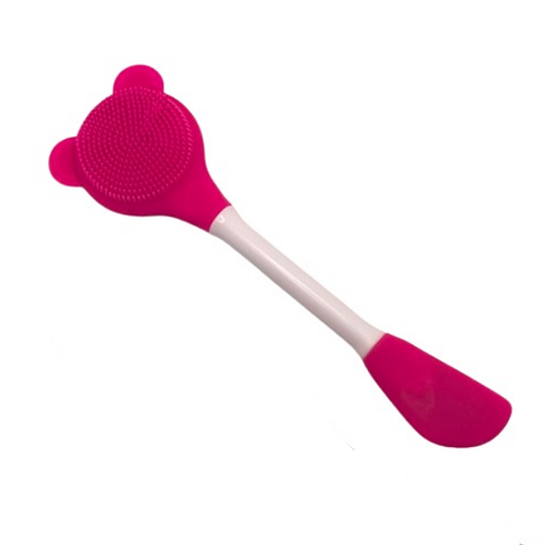 Espátula Escova de Silicone Limpeza Facial Ursinho