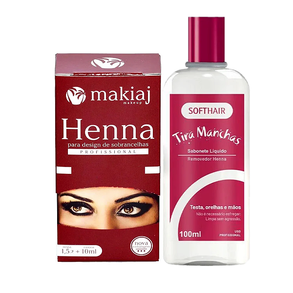Henna Sobrancelhas e Removedor Tira Manchas