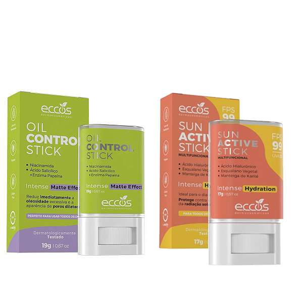 Bastão Stick Antioleosidade e Protetor Solar Bastão Stick Eccos