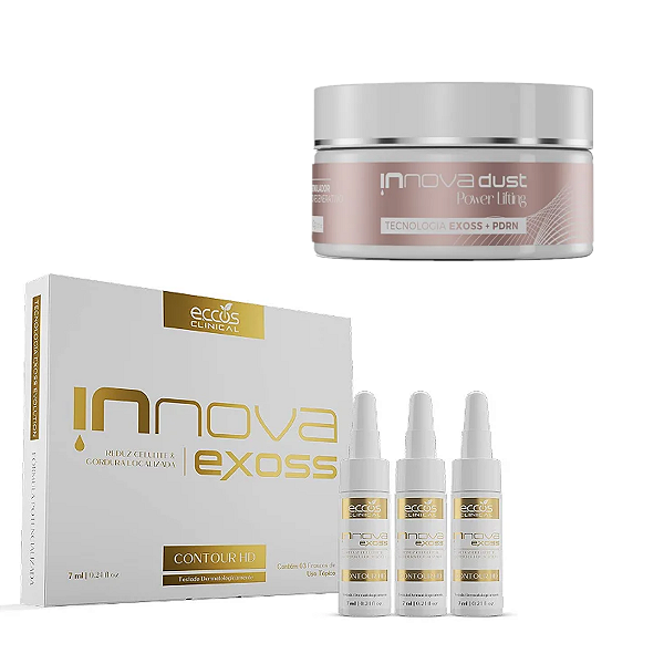 Kit Flacidez Innova Exoss Contour HD e Innova Dust Bioestimulador Eccos