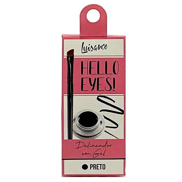 Delineador Em Gel Luisance Hello Eyes 3,3g Preto