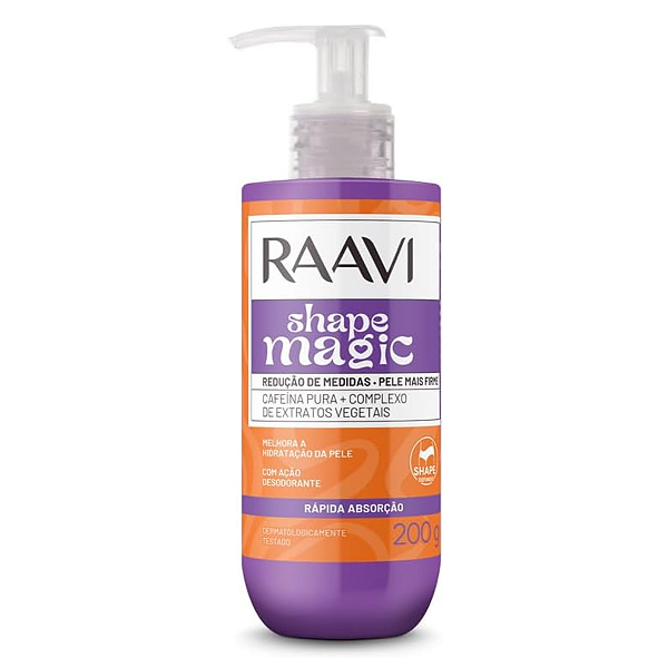 Gel Redutor Corporal Shape Magic Redução Medidas Raavi 200g