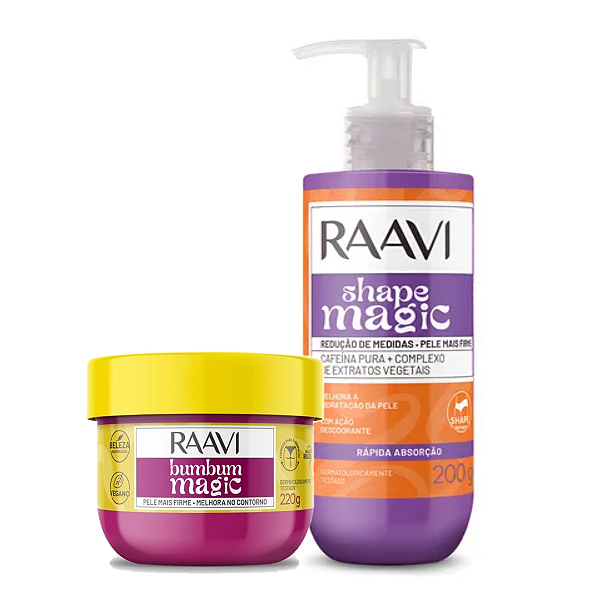 Kit Redutor e Firmador Corporal Shape Magic Bumbum Magic Raavi