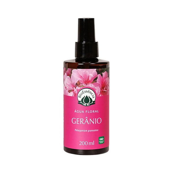 Água Floral Gerânio 200ml Bioessência