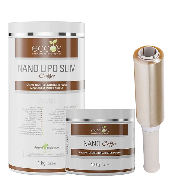 Kit Redutor Medidas Corporal Nano Coffe Eccos