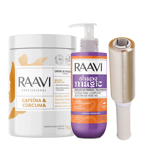 Kit Redutor Celulite e Gordura Localizada Raavi