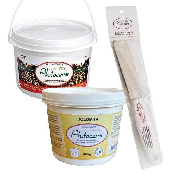 Kit Depilação Hidrossolúvel Hipoalergênico Phitocera
