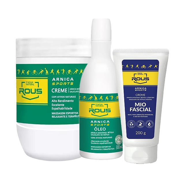 Kit Arnica Sports Relaxante Terapeutica D Agua Natural