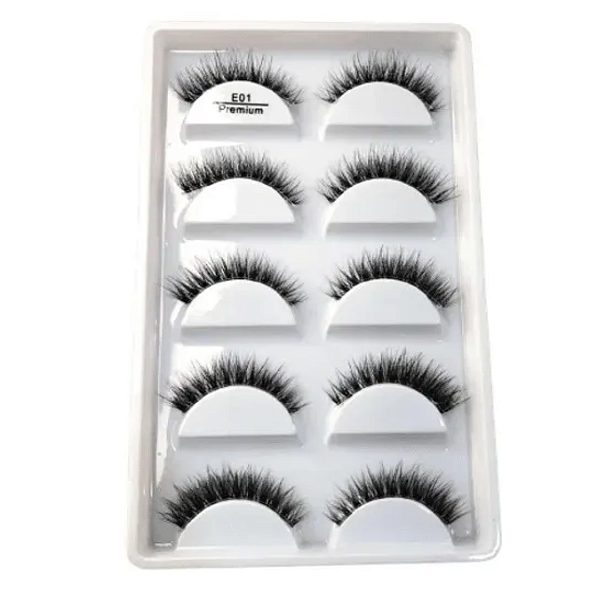 Cílios Postiços 3D E01 5 Pares